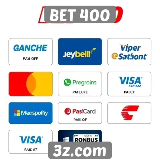 Métodos de pagamento disponíveis no BET 400